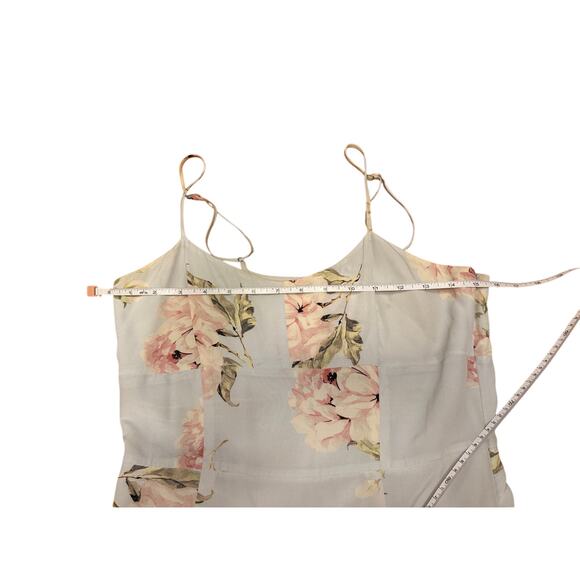 Intermix Genevieve Floral Print Maxi Dress Silk Adjustable Straps (Flaw) - 4 - Picture 4 of 11